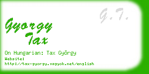 gyorgy tax business card